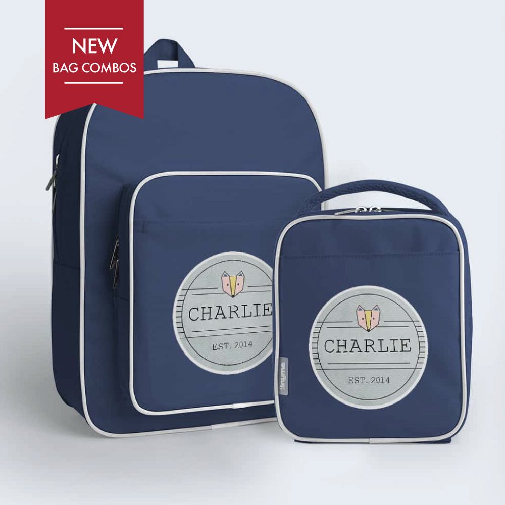 Matching backpacks and lunch boxes top