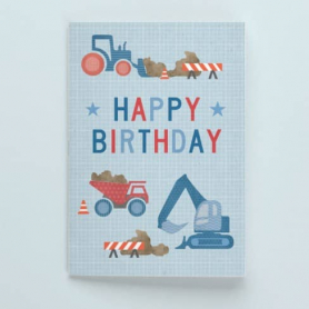 Construction Birthday Gift Card