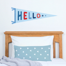 Hello Pennant Decal