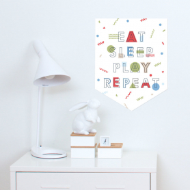 Eat Sleep Play Repeat Banner Decal