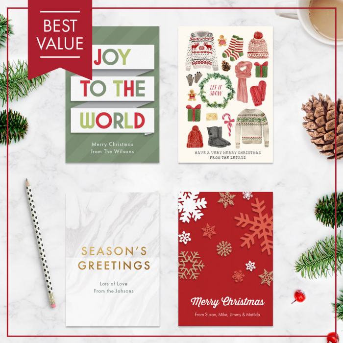 Discount christmas cards personalized