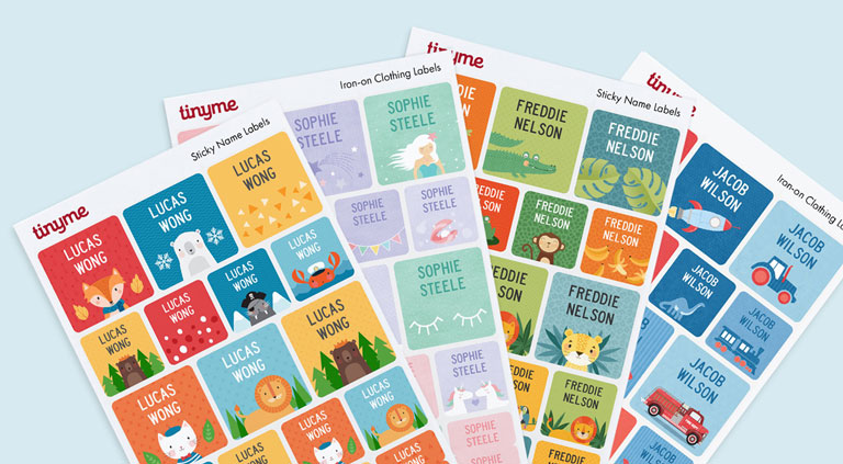 Personalised kids name labels